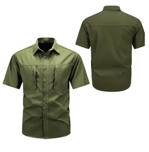 <span class=keywords><strong>Chemise</strong></span> d<span class=keywords><strong>éco</strong></span>ntractée pour <span class=keywords><strong>homme</strong></span> en twill à manches courtes, unie, respirante, séchage rapide, <span class=keywords><strong>éco</strong></span>logique, idéale pour les activités estivales en extérieur - Randonnée, Chasse - Product Image 1