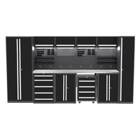 2025 armoire à outils en acier robuste personnalisable combinaison gratuite Garage chariot à outils en métal équipement d'atelier Oem dessus en bois
