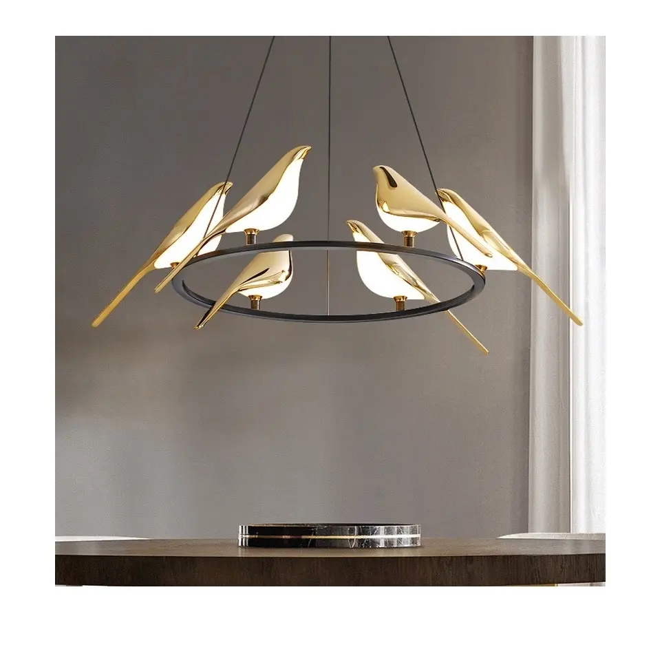 Postmodern Italian designer Bird lamp led chandelier creative living dining room kitchen hanging light fixture Pendant light