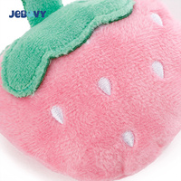 Chien en peluche jouets grinçants doux forme fraise interactif chiot jouet à mâcher pour chiens dentition