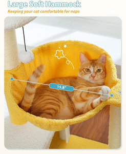 Arbre à chat de luxe écologique 2024 avec griffoir en sisal, emballé en carton pour utilisation intérieure/extérieure, idéal pour l'escalade des chats - Product Image 3