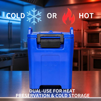 Seau isotherme carré en acier inoxydable de 40 L, glacière rotomoulée pour la restauration, le stockage de boissons et d'aliments