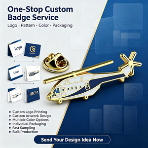 Épingles de revers personnalisées en émail, forme d'hélicoptère, bord surélevé 3D, badge métallique durable, logo personnalisé, faible MOQ pour cadeaux souvenirs d'aviation - Product Image 2