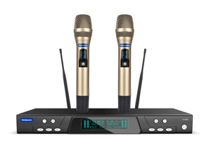 Sistema de micrófono inalámbrico digital de doble canal con señal estable para karaoke profesional VK5000 - Product Image 2