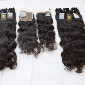 Cabello alineado con cutícula en bruto sin procesar, extensiones de cabello humano peruano ondulado con cierre de encaje 6x6 Hd, Extensiones de Cabello 100% Virgen sin procesar - Product Image 2