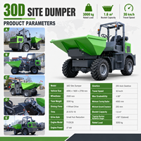 Mini-dumper chinois 4x4 à moteur diesel avec benne basculante