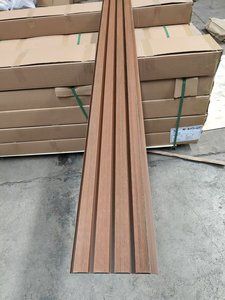 Panel de pared impermeable para fachada de Casa moderna, Panel de pared exterior de plástico y madera - Product Image 5