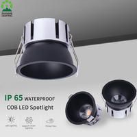 Éclairage commercial moderne fixe 7W 10W 15W CRI 92 3000K Projecteurs IP65 pour intérieur, lampes de plafond pour salle de bain