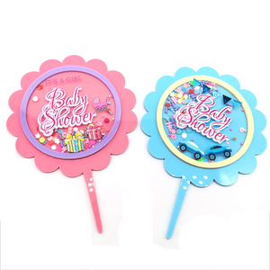 Nuovi prodotti 3D Art stampa torta del bambino decorazione acrilico Baby Shower torta Topper <span class=keywords><strong>per</strong></span> la festa di compleanno del bambino - Product Image 1