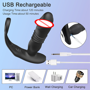 Massaggiatore Prostatico 3 in 1 <span class=keywords><strong>per</strong></span> Uomo con 10 Frequenze di Vibrazione, Telecomando Wireless, Giocattolo Sessuale, <span class=keywords><strong>Vibratore</strong></span> Anale - Product Image 4