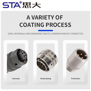 IP67 Водонепроницаемый 3-8 дюймов, размер корпуса, алюминиевый сплав, штекер для кабеля, крепление MIL DTL 26482 8-3S, припой, круговой разъем, 3 штыря - Product Image 3