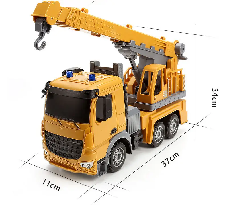 Grúa eléctrica de juguete para niños, juguete de simulación con Control remoto inalámbrico