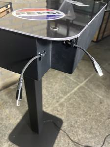 Multifunctional Advertising Charging Table with <b>Socket</b>, Retractable Charging Cable & Wireless Charger - Product Image 4