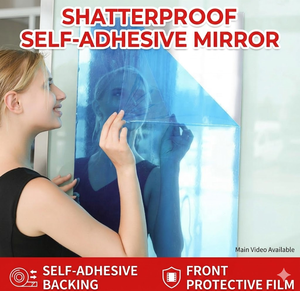 Autocollant <span class=keywords><strong>miroir</strong></span> en PET incassable, auto-adhésif, <span class=keywords><strong>feuille</strong></span> de <span class=keywords><strong>miroir</strong></span> <span class=keywords><strong>souple</strong></span> et flexible pour la décoration intérieure, film réfléchissant incassable pour le bricolage - Product Image 3