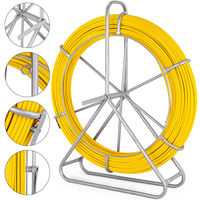 Poussoir de tige de conduit alimenté câble serpents bande poussoir de fil de fibre de verre outils de traction de câble souterrain essentiel