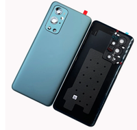 Coque arrière en verre pour téléphone portable OnePlus 9 Pro avec autocollant de lentille de caméra intégré – Boîtier de protection de batterie