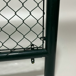 Rouleau de clôture grillagée en PVC, vert et noir, calibre 9, maille losange de 2 pouces, galvanisé à chaud, pour jardin, parc, aire de jeux, résidentiel - Product Image 6