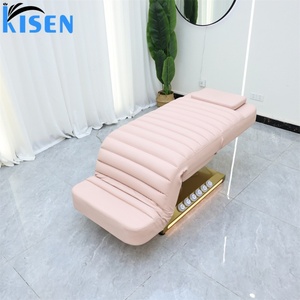 KISEN Best Selling Luxury Beauty Salon Furniture Leather Base Modern Facial Massage <b>Bed</b> Electric 3 Motors Spa Treatment <b>Bed</b> New - Product Image 3