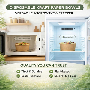 Hot Sale Large Fast Food Salad Fried Rice Takeaway Paper <b>Boxes</b> Kraft Paper Cardboard Soup Salad Bowl Disposable Lunch Box - Product Image 3