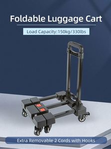 Chariot télescopique pliable à 2 roues Tian Yu T721E-3, capacité de charge de 150 kg, avec poignée en plastique et métal durable pour une utilisation en extérieur - Product Image 5