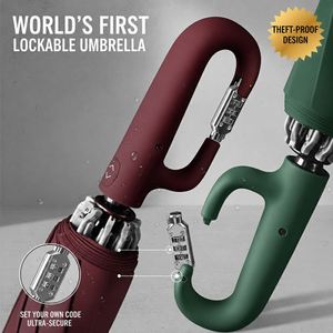 Paraguas de Viaje Automático de 3 Pliegues con Protección UV contra Sol y Lluvia, con Anillo de Bloqueo y Hebilla, Logotipo Personalizado, Venta al Por Mayor - Product Image 3