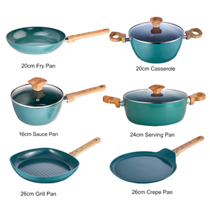 Juego de utensilios de cocina de aluminio antiadherente, con <span class=keywords><strong>mango</strong></span> de sartén desmontable - Product Image 1
