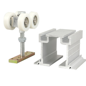 Rouleau de porte coulissante Lego avec rail droit de 65 mm pour porte coulissante en verre, capacité de charge de 250 kg - Product Image 1