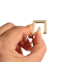 Porte-clés en forme de losange avec ressort, mousqueton en métal coloré, accessoires DIY