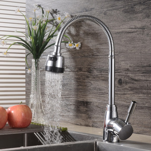 Kitchen Faucet Single <b>Handle</b> Deck Mounted 360 Degree Rotate Ceramic Valve Core Universal Sink Faucet - Product Image 1