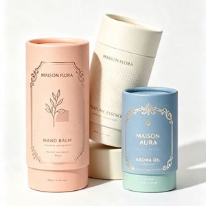 FX Wholesale Custom Logo Eco Friendly Kraft Cardboard Paper Tube Cylinder Packaging Four-Color Printing Glossy Lamination for - Product Image 1