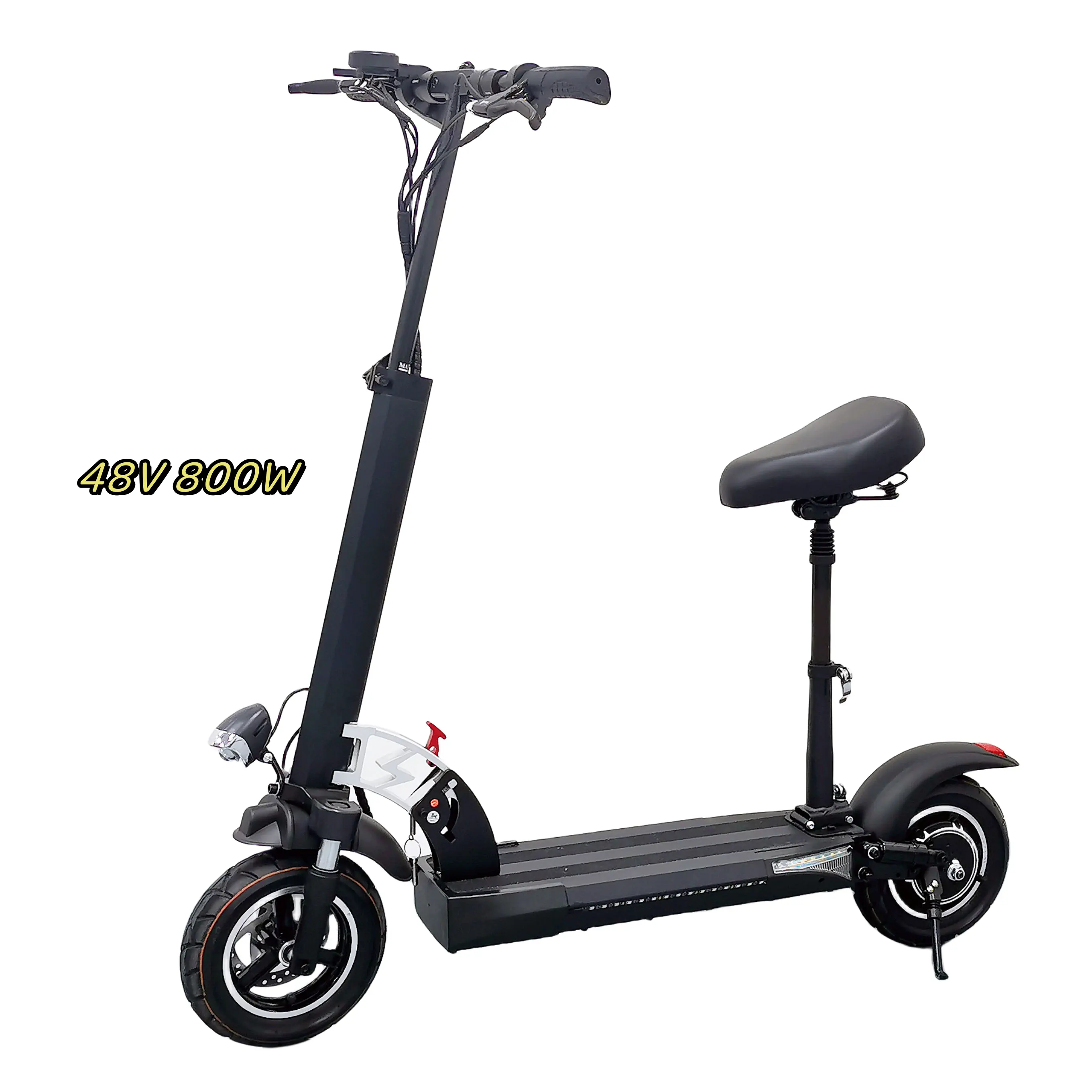 European stock 800w rear motor 48v 15Ah lithium battery 10 inch air tires electric scooters 55kmh with seat for adults