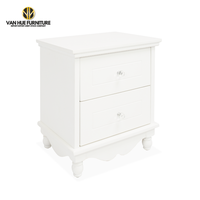 Table de chevet élégante en bois blanc pour enfants, meuble de rangement pour chambre de bébé et salle de jeux pour enfants, fabriquée au Vietnam