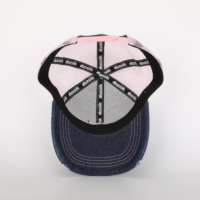 Casquette de camionneur tendance pour femmes européennes et américaines, en jean délavé, respirante, avec motif lettres