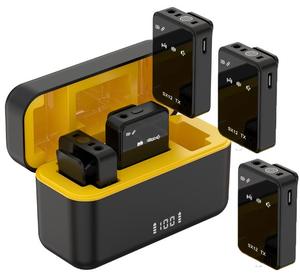 Micro không dây chuyên nghiệp 1 Drag 4 SX13 cho máy quay phim, micro cài áo không dây với 4 micro, 3 micro - Product Image 4