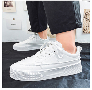 OEM Custom <b>Sneaker</b> Manufacturer Small Orders Men White Walking Style Shoes <b>Leather</b> Footwear - Product Image 2