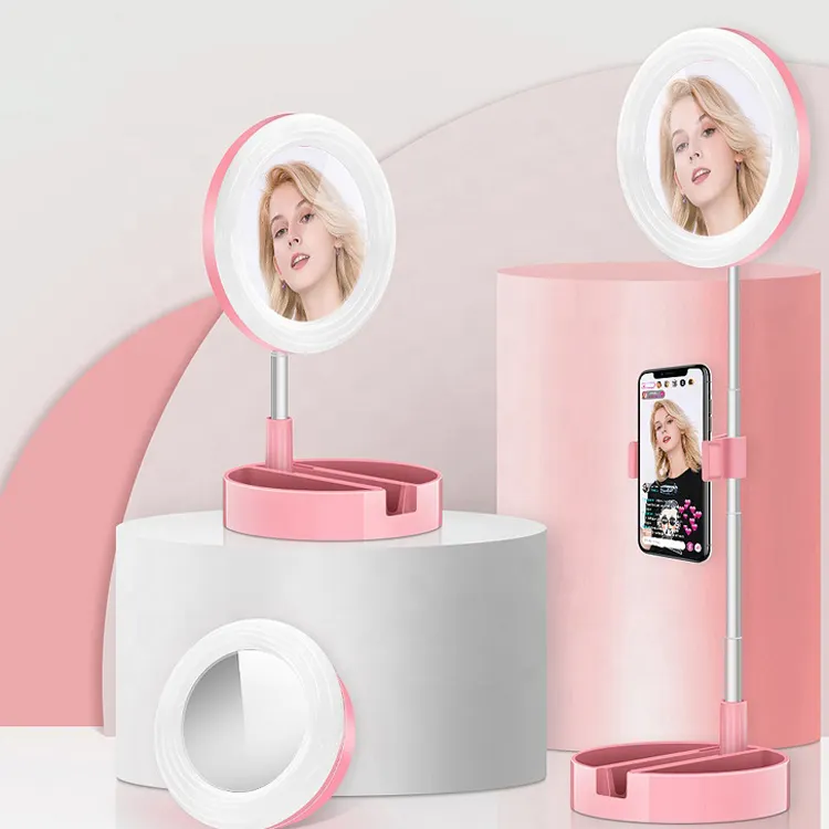 New Design 2022 3 Inch Beauty LED Ring Light Photographic Lighting Selfie Right Light For Tik Tok Youtube