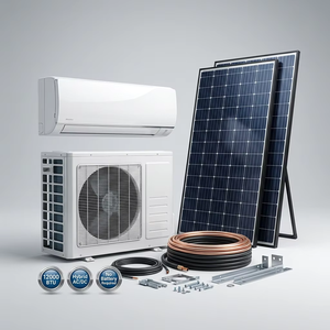เครื่องปรับอากาศพลังงานแสงอาทิตย์แบบไฮบริด 12000 บีทียู ติดผนัง ชุดเต็ม ไม่ต้องใช้แบตเตอรี่ พร้อมแผงโซลาร์เซลล์ สำหรับบ้านและสำนักงาน UNP-OCS-12K 1.Trop - Product Image 2