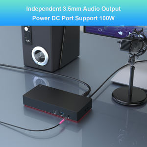 Pour Lenovo <span class=keywords><strong>Thinkpad</strong></span> <span class=keywords><strong>Station</strong></span> d'accueil avec pour HDMI DP USB-C/A Ports Gigabit Ethernet Audio-USB 3.0 Interface Stock produit - Product Image 4