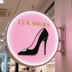 קיר חיצוני רכוב עמיד למים פרסום תאורה אלקטרונית מואר סימן אקרילי מואר תיבת אור עגול - Product Image 5