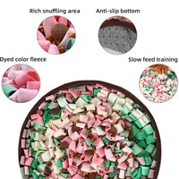Tapis anti-dérapant avec motif feu d'artifice, bol d'alimentation lente, à la mode, fournitures d'entraînement colorées pour chiens, personnalisable