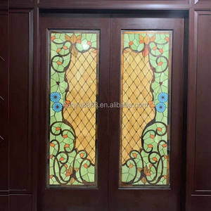 Vitral Tiffany Estilo Americano Personalizado, Bloque de Vidrio Sólido de 5mm de Grosor, Decoración Duradera para Puertas y Ventanas - Product Image 2