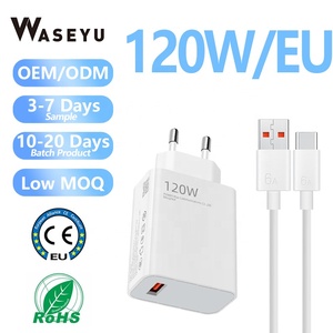 <span class=keywords><strong>Cargador</strong></span> PD Superrápido de 120W con Cable USB Tipo C de 6A, Enchufe US/EU, <span class=keywords><strong>Cargador</strong></span> de Pared USB Portátil de Viaje para Xiaomi y Huawei - Product Image 1