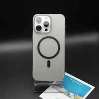 Casing PC Magnetik Transparan Tipis Matte untuk iPhone 15 16 Pro Anti Sidik Jari Sentuhan Halus Tahan Banting