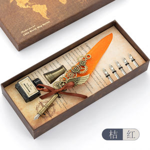 Ensemble de stylos plume de luxe de haute qualité 2026, stylo plume personnalisé avec plume de paon pour l'écriture, cadeau d'anniversaire, cadeau de remise de diplôme - Product Image 4