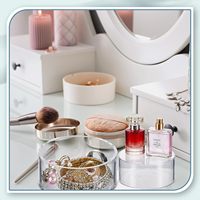 Lot de 6 présentoirs transparents écologiques en acrylique à 3 niveaux, personnalisables, étanches, modernes, pour bijoux et montres