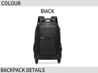 Mochila Trolley Multifuncional de Gran Capacidad, Resistente al Agua, Anti-Robo, Resistente a Terremotos, Unisex, de Nailon, para Negocios