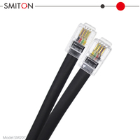 Cable de Conexión Telefónica RJ9 4P-4C de 26AWG, Cable Modular Recto de 4 Núcleos 4P4C