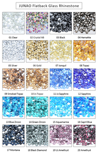 Junao ชุดเดรสไรน์สโตนทรงกลม120สี SS20พลอยเทียมด้านหลังเรียบพลอยเทียมกระเป๋าใบใหญ่2023สำหรับไปงานปาร์ตี้ - Product Image 6