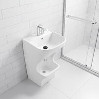 Lavabo sur colonne en céramique pour ablutions musulmanes, bac à se laver les pieds, vente en gros pour maison, mosquée, hôtel