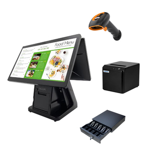 Màn hình kép tiền mặt đăng ký máy <span class=keywords><strong>Windows</strong></span>/<span class=keywords><strong>Android</strong></span> tất cả trong một hệ thống thiết bị đầu cuối <span class=keywords><strong>POS</strong></span> cho cửa hàng bán lẻ với máy in nhiệt - Product Image 1